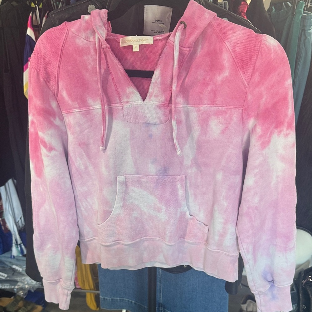 Loveshackfancy Pink Tie-Dye Hoodie